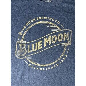 Lucky Brand Blue Moon Men's T-Shirt Blue Small Cotton Blend Brew Beer Logo NWOT